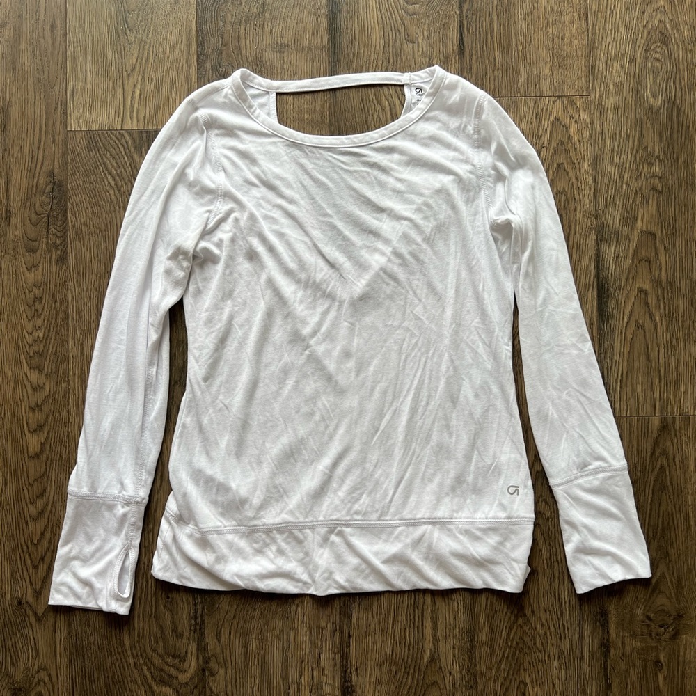Gap Fit White Long Sleeve Shirt